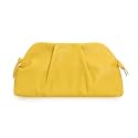 IXEBELLA Dressy PU Clutch Purse for Women Formal Soft Pleated Vegan Leather Evening Bag for Wedding/Prom/Cocktail Party