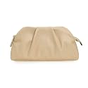 IXEBELLA Dressy PU Clutch Purse for Women Formal Soft Pleated Vegan Leather Evening Bag for Wedding/Prom/Cocktail Party