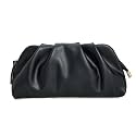 IXEBELLA Dressy PU Clutch Purse for Women Formal Soft Pleated Vegan Leather Evening Bag for Wedding/Prom/Cocktail Party