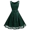 Dressystar Women’s Floral Lace V Neck Short Bridesmaid Cocktail Party Dress