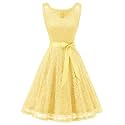 Dressystar Women’s Floral Lace V Neck Short Bridesmaid Cocktail Party Dress