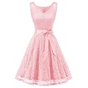 Dressystar Women’s Floral Lace V Neck Short Bridesmaid Cocktail Party Dress