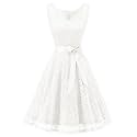 Dressystar Women’s Floral Lace V Neck Short Bridesmaid Cocktail Party Dress