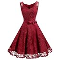 Dressystar Women’s Floral Lace V Neck Short Bridesmaid Cocktail Party Dress