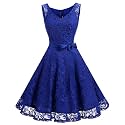 Dressystar Women’s Floral Lace V Neck Short Bridesmaid Cocktail Party Dress