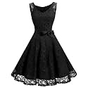 Dressystar Women’s Floral Lace V Neck Short Bridesmaid Cocktail Party Dress