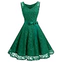 Dressystar Women’s Floral Lace V Neck Short Bridesmaid Cocktail Party Dress