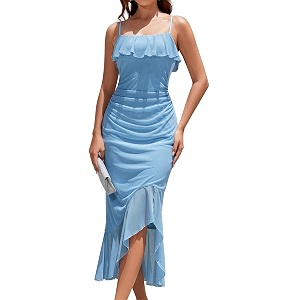 Dressystar Womens Fall Spaghetti Strap Backless Bodycon