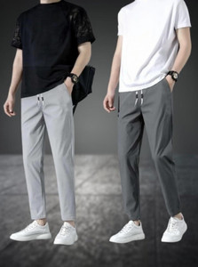 Dresvia Solid Men Grey Track Pants