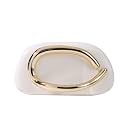 Dreubea Minimalist Gold-Tone Art Deco Clutch Bag – Elegant Metallic Accent Evening Handbag Purse for Women