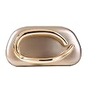 Dreubea Minimalist Gold-Tone Art Deco Clutch Bag – Elegant Metallic Accent Evening Handbag Purse for Women