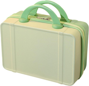 drewitstar portable makeup travel case hand luggagemakeup case suitcase with elastic band travel toiletry kit tan green