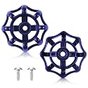 Dreyoo Outdoor Faucet Handles 3/8 in 12 Point, Blue Round