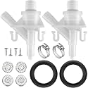 RV Toilet Water Valve Compatible with 385311641, with Sealing Ring,2 Set