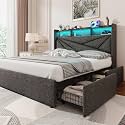 Driftalia Full Size Bed Frame with 4
