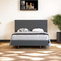 DriftingWood Queen Size Bed Without Storage | Wooden Double Bed Queen Size Cot Engineered Wood Queen Bed, 160.02 cm x 208.28 cm (5.25 ft x 6.83 ft)