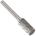 Drill America SA-5 Carbide Burr/Rotary File Cylindrical Double Cut for Die Grinder 1/2" Dia. x 1" Cut Length with 1/4" Shank and 6" Overall Length, DUL Series