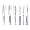 6PCS Drill Bore Cleaning Brush Set 1/4in Hex Shank Twisted Wire Brush for Electric Drill Die Grinder (Nylon (White))