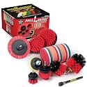 Concrete Cleaner Brush Set - Deck and Patio Cleaner - Granite Cleaner Tool