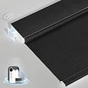 No-Drill Motorized Blackout Blinds with Remote, Black, 46" x 72"
