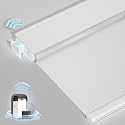 No-Drill Motorized Blackout Blinds with Remote, White, 34.5" x 36"
