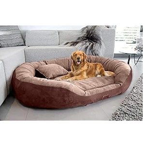 drilly ultra-premium fur 3xl dimensions 115  90  20 cm dog bed for golden retrievergerman shepherdlabrador extra large dogs washable-orthopedic breed  giant human dog bed3939 3xl