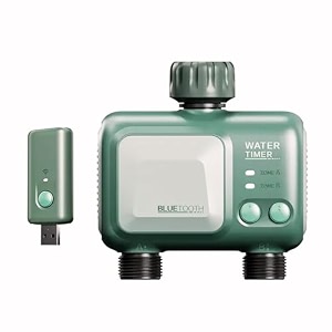 drip irrigation automatic 2 outlet water timer for plants  bluetooth  wifi with app amp voice control 12 watering plans  home garden balcony terrace plants outdoor yards lawns