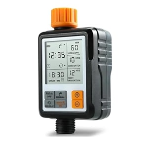 drip irrigation automatic water timer for plants  digital timer child lock feature programmable  garden lawn hose faucet system auto amp manual mode  home garden balcony terrace plants