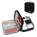 Cable Organiser Bag Travel Electronics Gadget Case Storage Pouch For Accessories, Cables, Chargers, Plugs, Memory Cards, USB Data Cable, Portable Zippered Pouch Box-Black