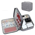 Cable Organiser Bag Travel Electronics Gadget Case Storage Pouch For Accessories, Cables, Chargers, Plugs, Memory Cards, USB Data Cable, Portable Zippered Pouch Box-Grey