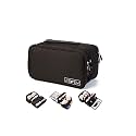 Portable 3 Layer Lingerie Organizer Toiletry Travel Bag for Storage of Bra Underwear, Cosmetics, Makeup Bag Fashion Portable Multi Functional Travel Organizer - Pack of 1; Black