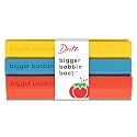 Dritz Bigger Bobbin Boat Trio, Machine Bobbin Storage, Assorted Colors, 3-Pack