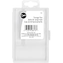 Dritz Plastic Storage Box with Dividers and Hinged Lid, for Sewing Supplies, 1 Count, Clear