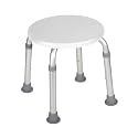 Drive Medical Shower Stool, Adjustable Height, Lightweight Aluminum, White