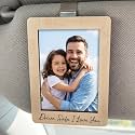 Drive Safe I Love You Visor Clip Photo Frame - Drive Safe Car Visor Photo Clip For Dad, Mom, Husband - Car Accessories For Men, Women - Cars Picture Frame With Metal Clips - Best Dad Ever Gifts 2026