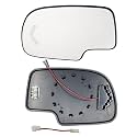Driver Left Side Heated Mirror Glass Compatible with Cadillac Escalade Chevy Silverado Avalanche Suburban Tahoe GMC Sierra Yukon 1500 Compatible with 88944391