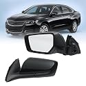 Driver Side Mirror For 2014-2019 Chevy Impala(3P Glossy Black)