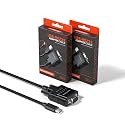 DriverGenius SerialPulseX USB-C to RS232 DB9 Adapter, 9-LED (2-Pack)