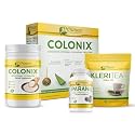 DrNatura Colonix 3-Part Colon Cleanse Kit – Whole Psyllium Husk Fiber Powder, Herbal Capsules &amp; Herbal Tea, 30 Day Digestive &amp; Gut Support Program, 16 oz (Pack of 1)