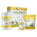 DrNatura Colonix 3-Part Colon Cleanse Kit – Whole Psyllium Husk Fiber Powder, Herbal Capsules & Herbal Tea, 30 Day Digestive & Gut Support Program, 16 oz (Pack of 2)