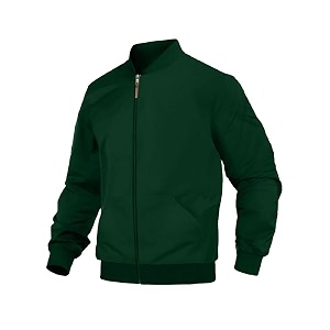 DROBE Plain Bomber Jacket Zipper fleece bomber