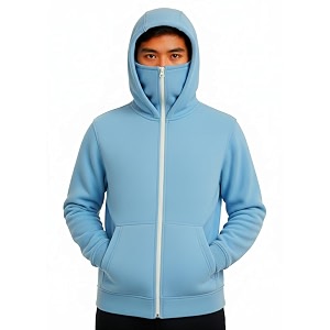 DROBE Plain Cotton Hooded Neck with Mask