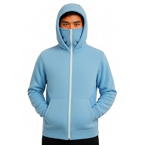 DROBE Plain Cotton Hooded Neck with Mask