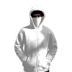 DROBE Plain Cotton Hooded Neck with Mask