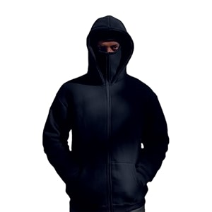 DROBE Plain Cotton Hooded Neck with Mask