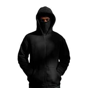 DROBE Plain Cotton Hooded Neck with Mask