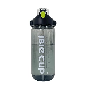 plastic gallon water bottle with handle 80oz bpa free portable reusable water bottles leak proof for home fitness for men amp women black 26 liter