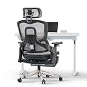 DROGO Mesh Ergo Flow Luxury Ergonomic Office Chair for Work from Home with Patented Flow Technology,4D Armrest with Wired Cable Mechanism,3D Headrest &amp; Lumbar Support,Gaming Chair with Recline(Black)