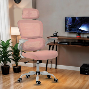 drogo ergonomic office chair for work from home computer chair with lumbar support mesh office adjustable arm chair pink optional installation available