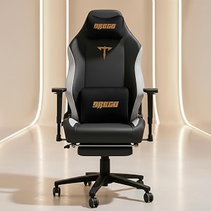 drogo titan leto ergonomic gaming chair with hybrid leatherette fabric magnetic memory foam headrest pillow amp lumbar support  office chair with 3d adjustable armrest amp heavy duty nylon base white